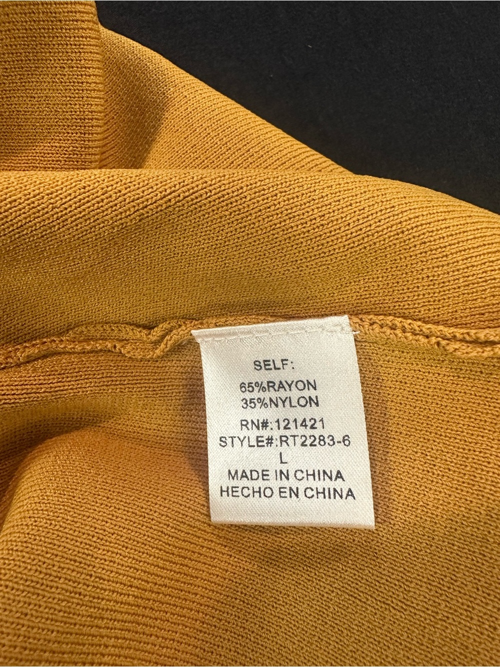 Ellison Mustard Racer Back Tank Top - Picture 8 of 9